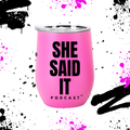12 oz wine tumbler | pink